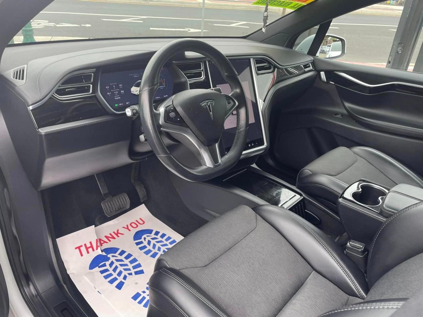 2018 WHITE /BLACK Tesla Model X (5YJXCAE28JF) , located at 744 E Miner Ave, Stockton, CA, 95202, (209) 944-5770, 37.956863, -121.282082 - Photo#9